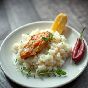 Tapioca Recheada com Frango Desfiado e Ervas