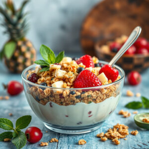 Granola Caseira com Proteína Tropical