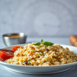 Tilápia Assada com Arroz Selvagem à Brasileira