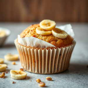 Muffin de Banana Energético com Aveia
