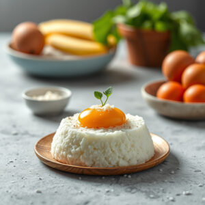 Tapioca Energética com Ovo e Queijo Branco