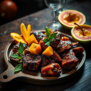 Churrasco Tropical com Molho de Maracujá